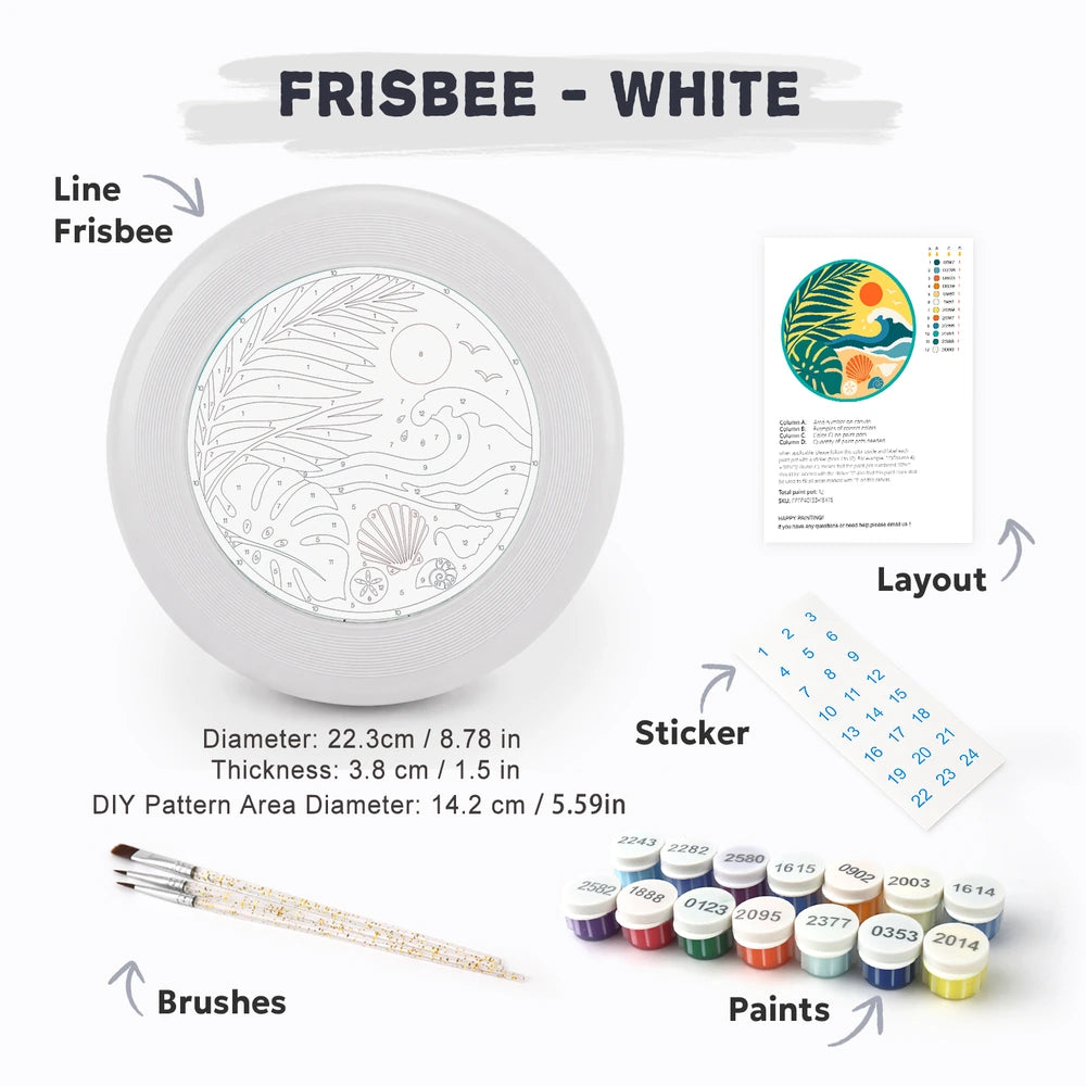 
Paint by Numbers - Frisbee | Tropical Beach Circle