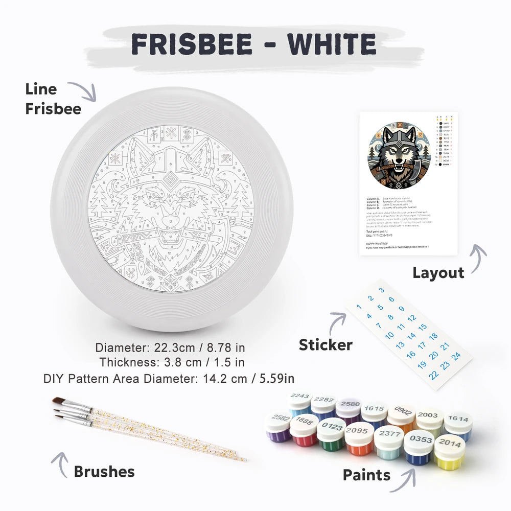 
Paint by Numbers - Frisbee | Viking Wolf