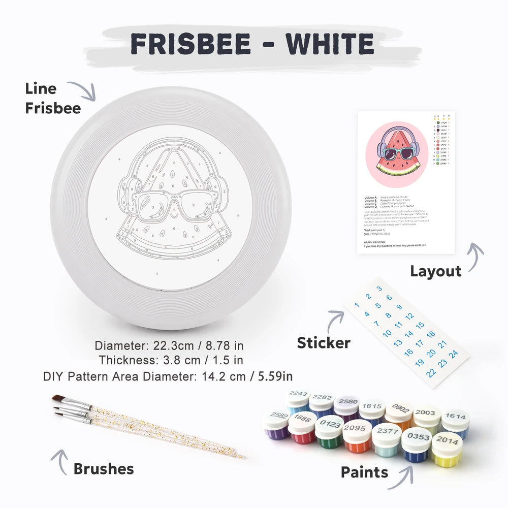 
Paint by Numbers - Frisbee | Watermelon with Headphones