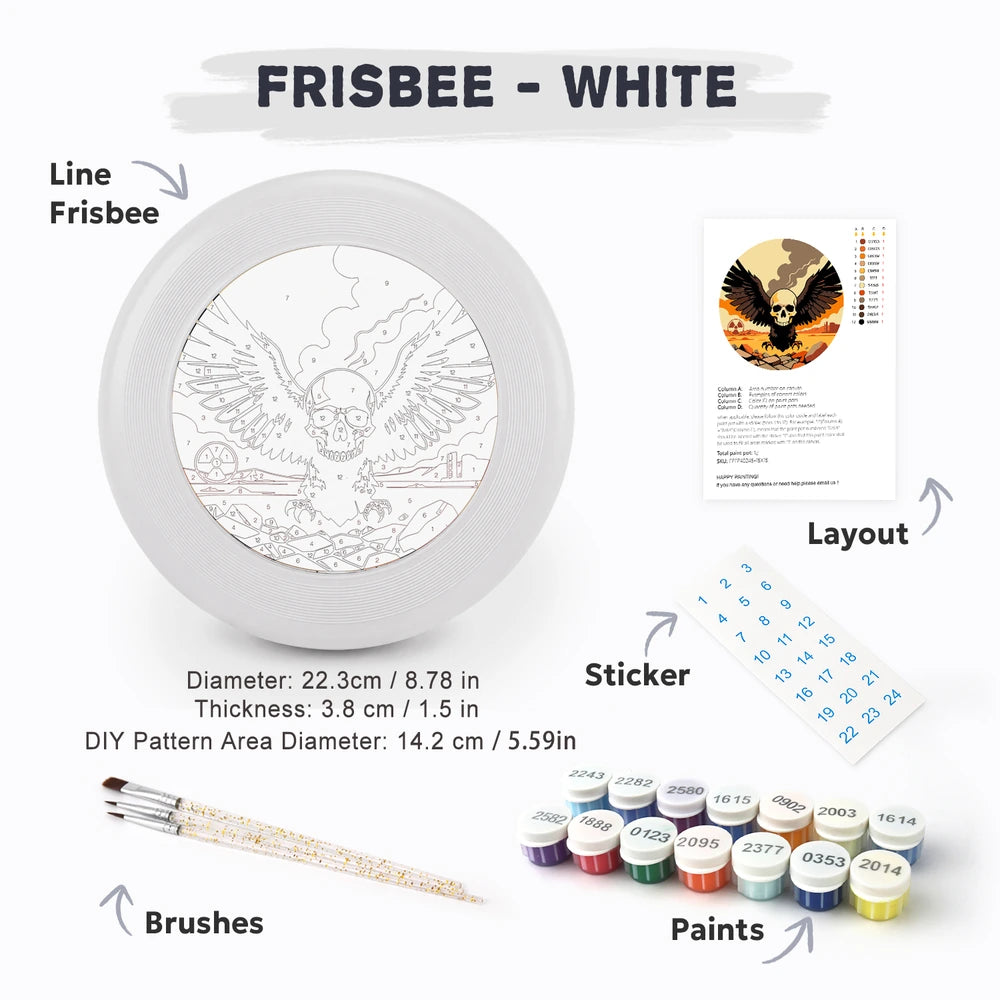 Paint by Numbers - Frisbee | Winged Skull