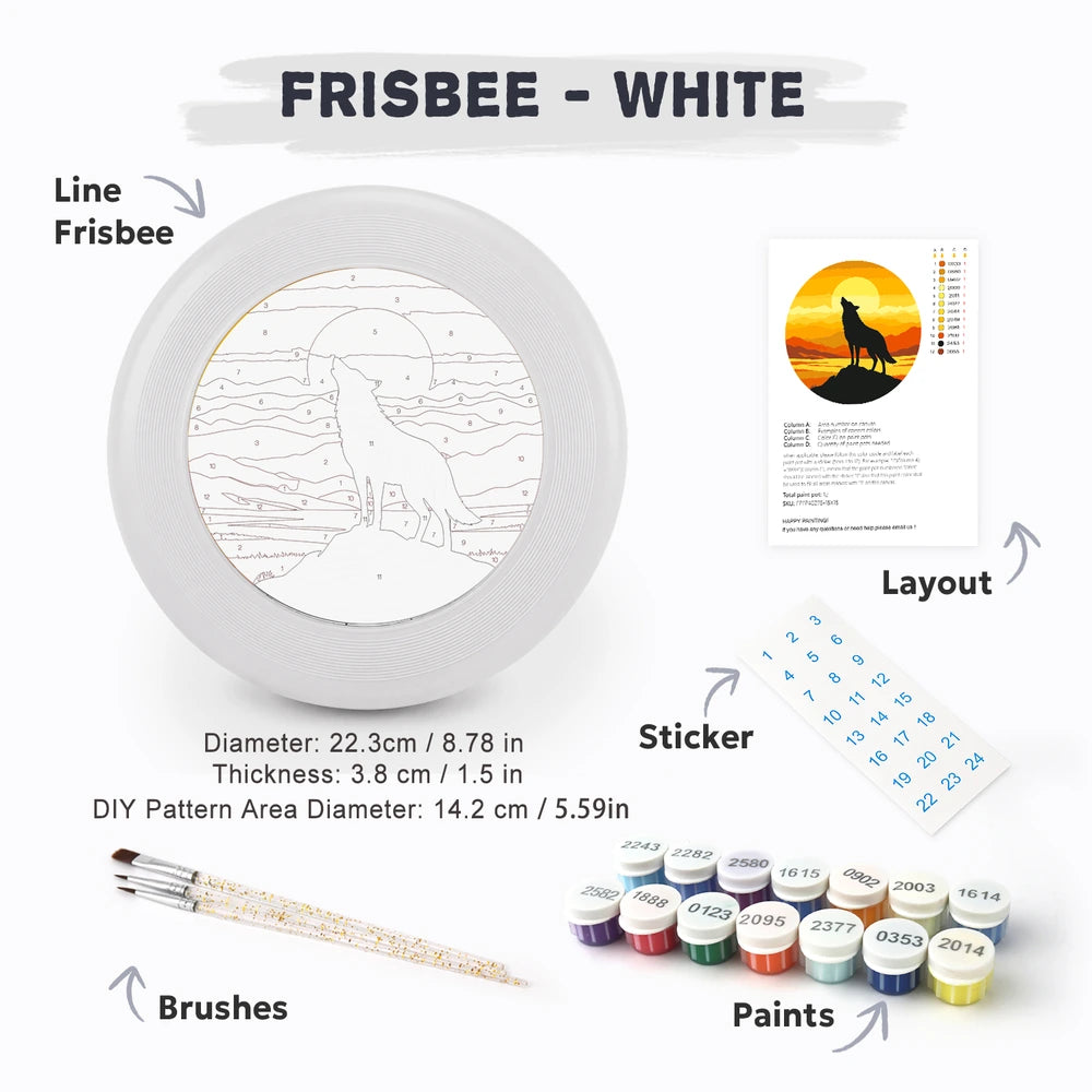 Paint by Numbers - Frisbee | Wolf at Sunset