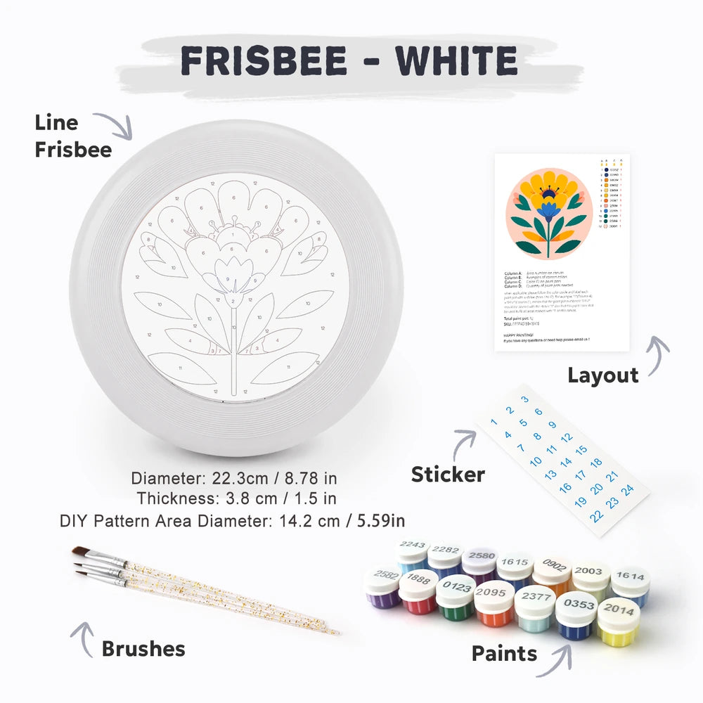 Paint by Numbers - Frisbee | Yellow Folk Flower
