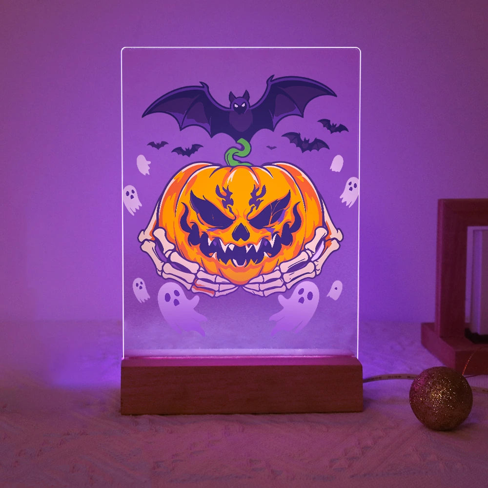 
Paint by Numbers - Halloween Light | Bat over the Grinning Pumpkin