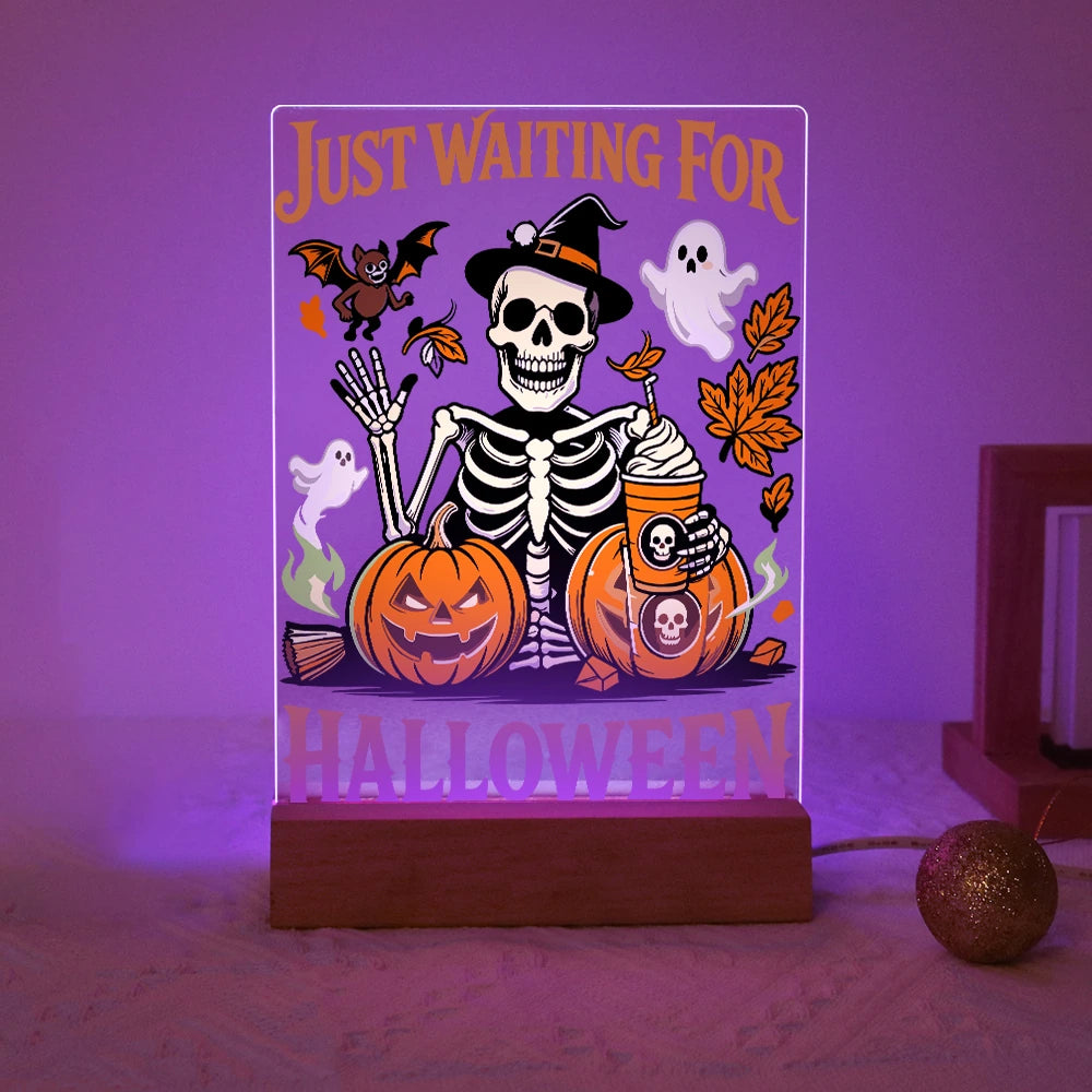 
Paint by Numbers - Halloween Light | Skeleton Waiting for Halloween