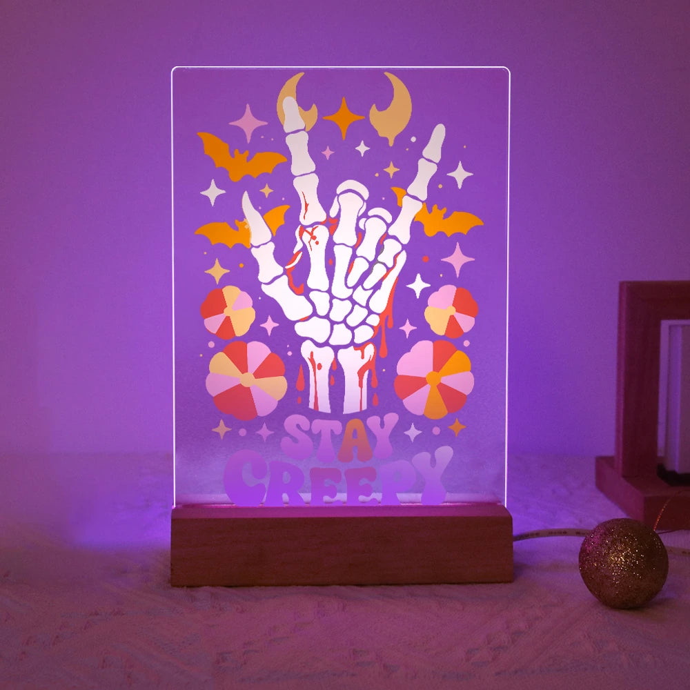 
Paint by Numbers - Halloween Light | Stay Creepy Skeleton Hand
