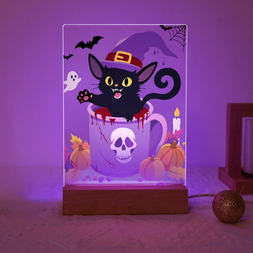 
Paint by Numbers - Halloween Light | Witch Cat in a Teacup