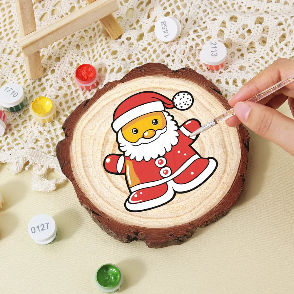 
Paint by Numbers - Wood Slice | Santa Chick
