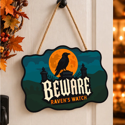 Paint by Numbers - Wooden Door Hanger | Beware Raven's Watch