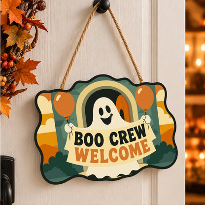 Paint by Numbers - Wooden Door Hanger | Boo Crew Welcome