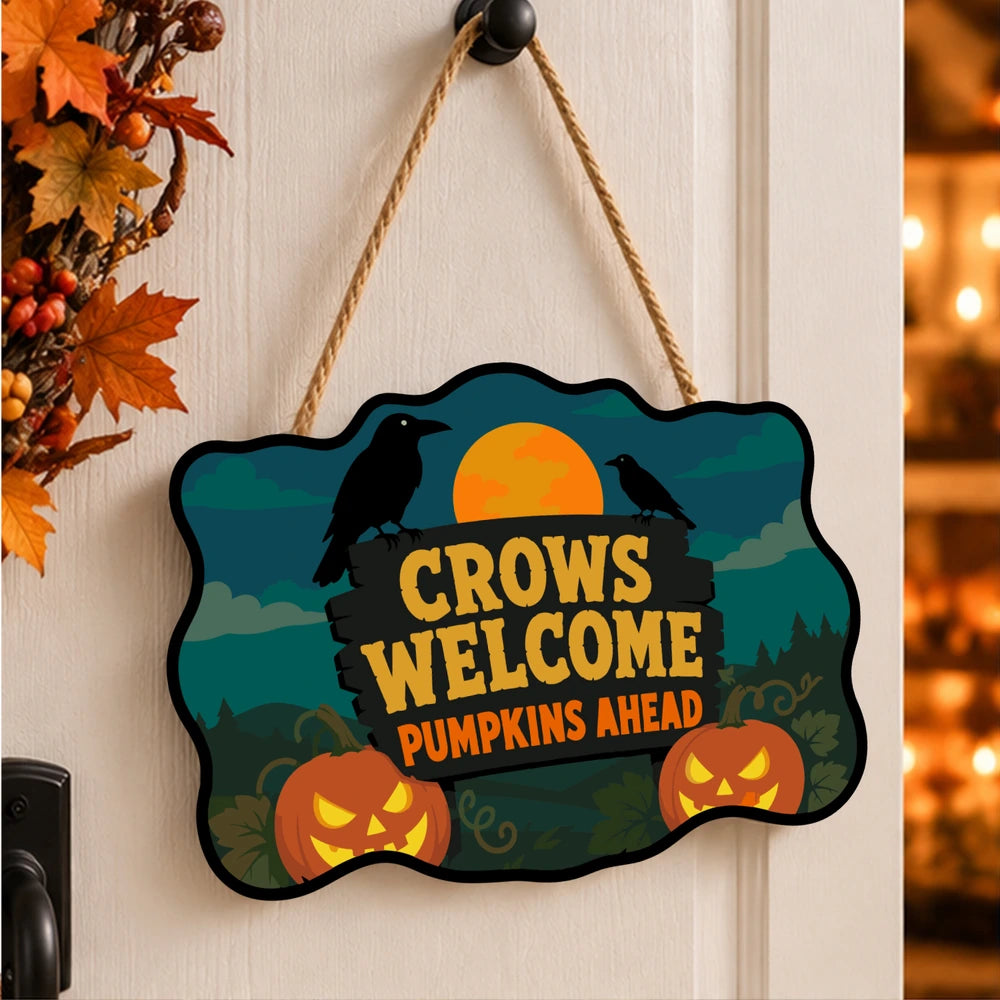 Paint by Numbers - Wooden Door Hanger | Crows Welcome