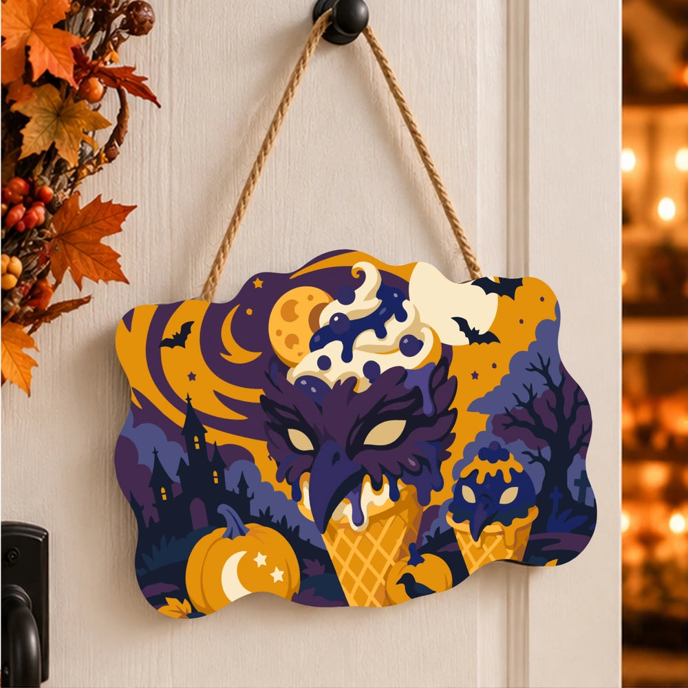 Paint by Numbers - Wooden Door Hanger | Dragon Ice Cream Night