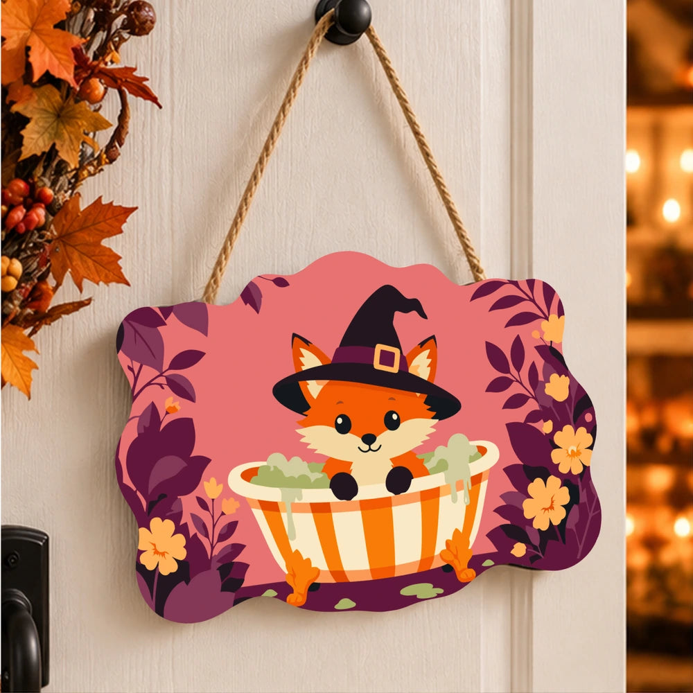 Paint by Numbers - Wooden Door Hanger | Fox Witch in the Bathtub