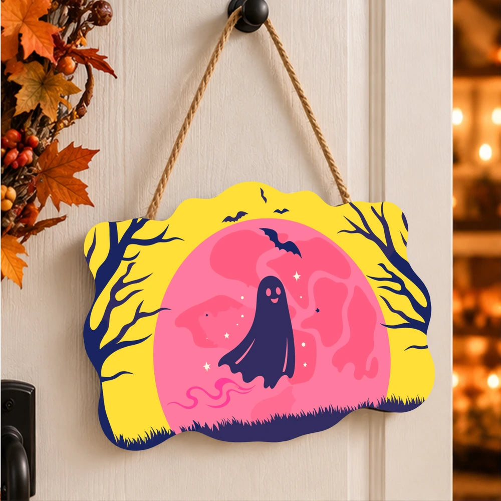 Paint by Numbers - Wooden Door Hanger | Ghost in the Pink Moon