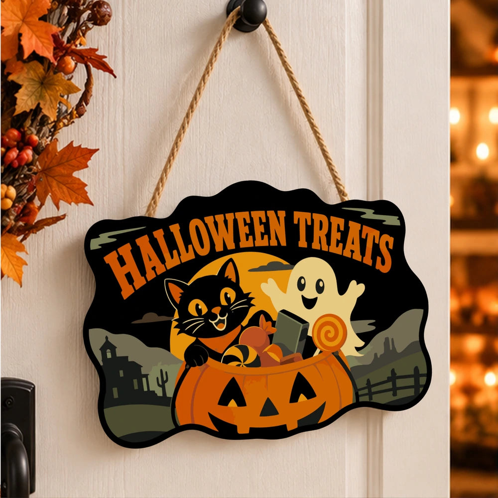 Paint by Numbers - Wooden Door Hanger | Halloween Treats