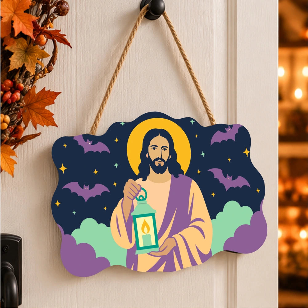 Paint by Numbers - Wooden Door Hanger | Jesus with a Lantern in the Night