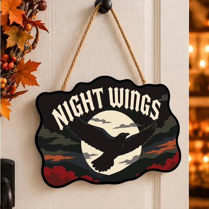Paint by Numbers - Wooden Door Hanger | Night Wings