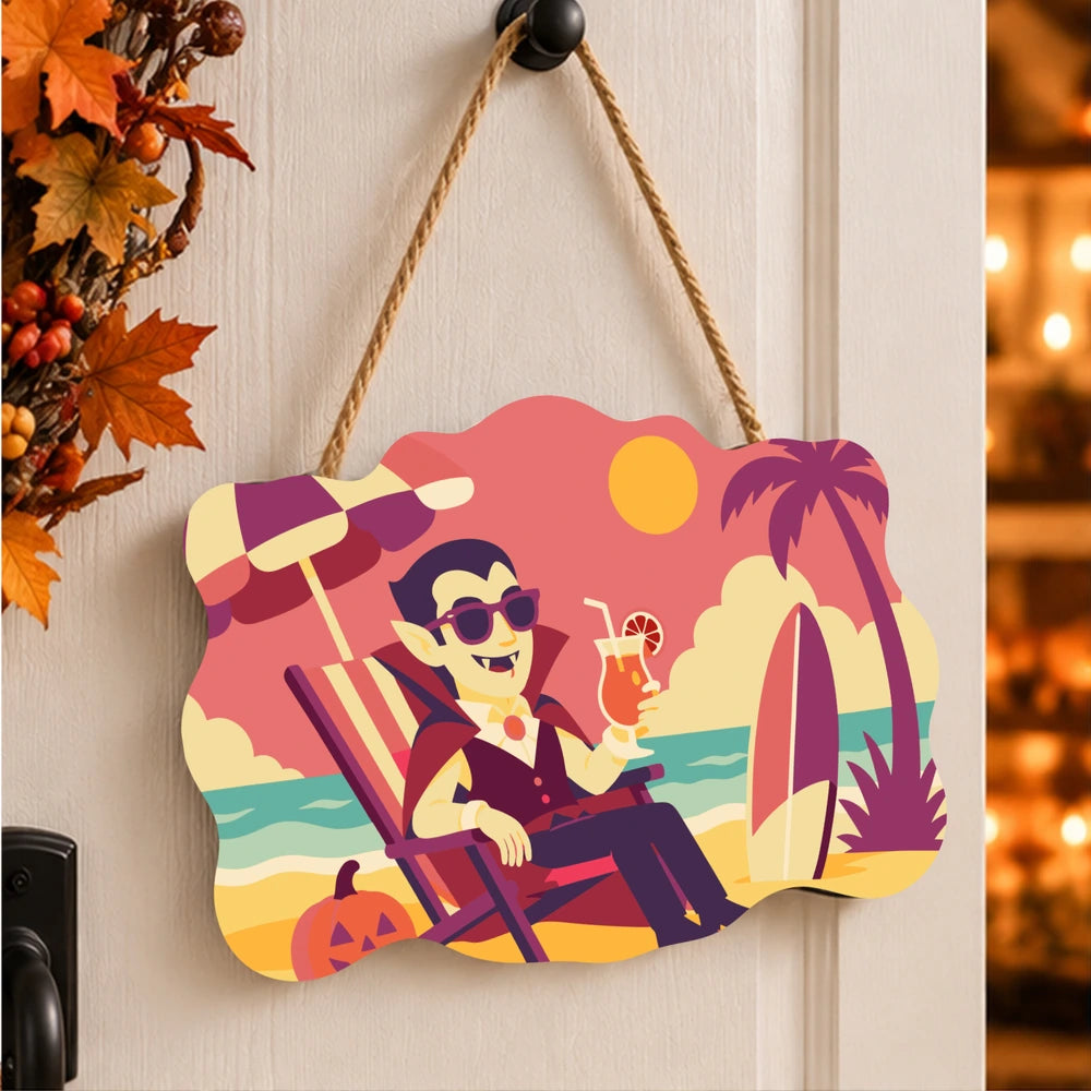 Paint by Numbers - Wooden Door Hanger | Vampire on Vacation