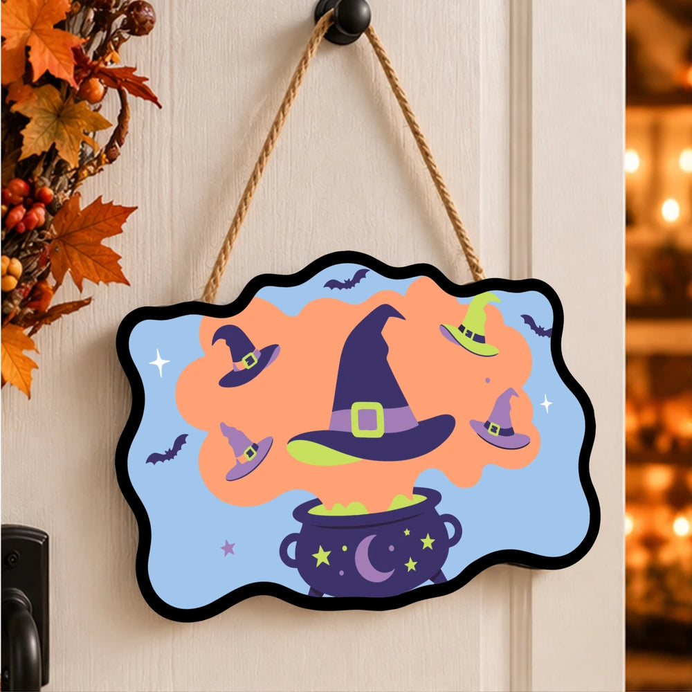 Paint by Numbers - Wooden Door Hanger | Witch Hats from the Cauldron
