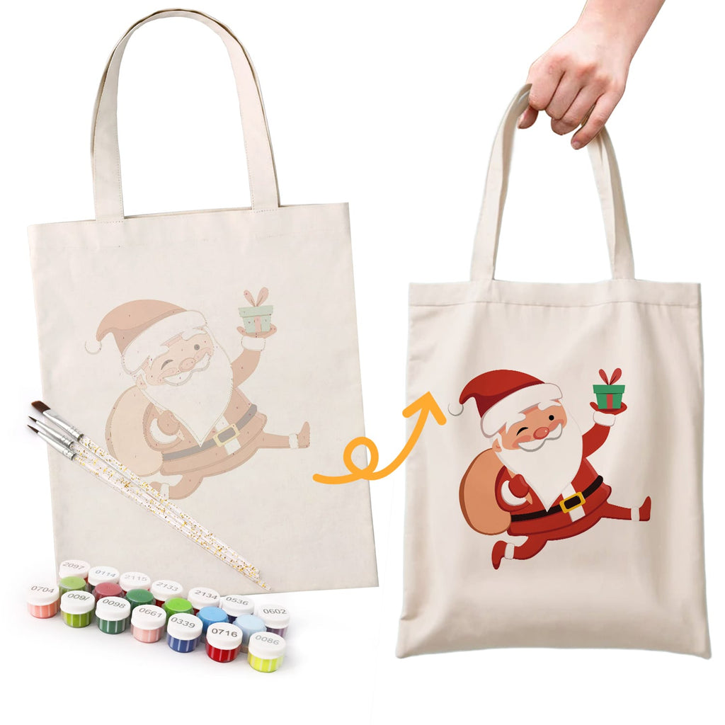 Paint by Numbers – DIY Totebag | Jolly Santa Claus