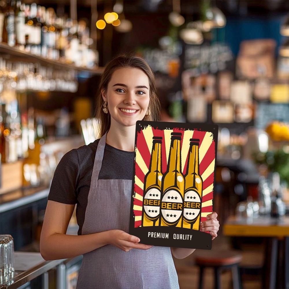 
Paint by Numbers – Vintage Metal Bar Art | Beer Trio Poster