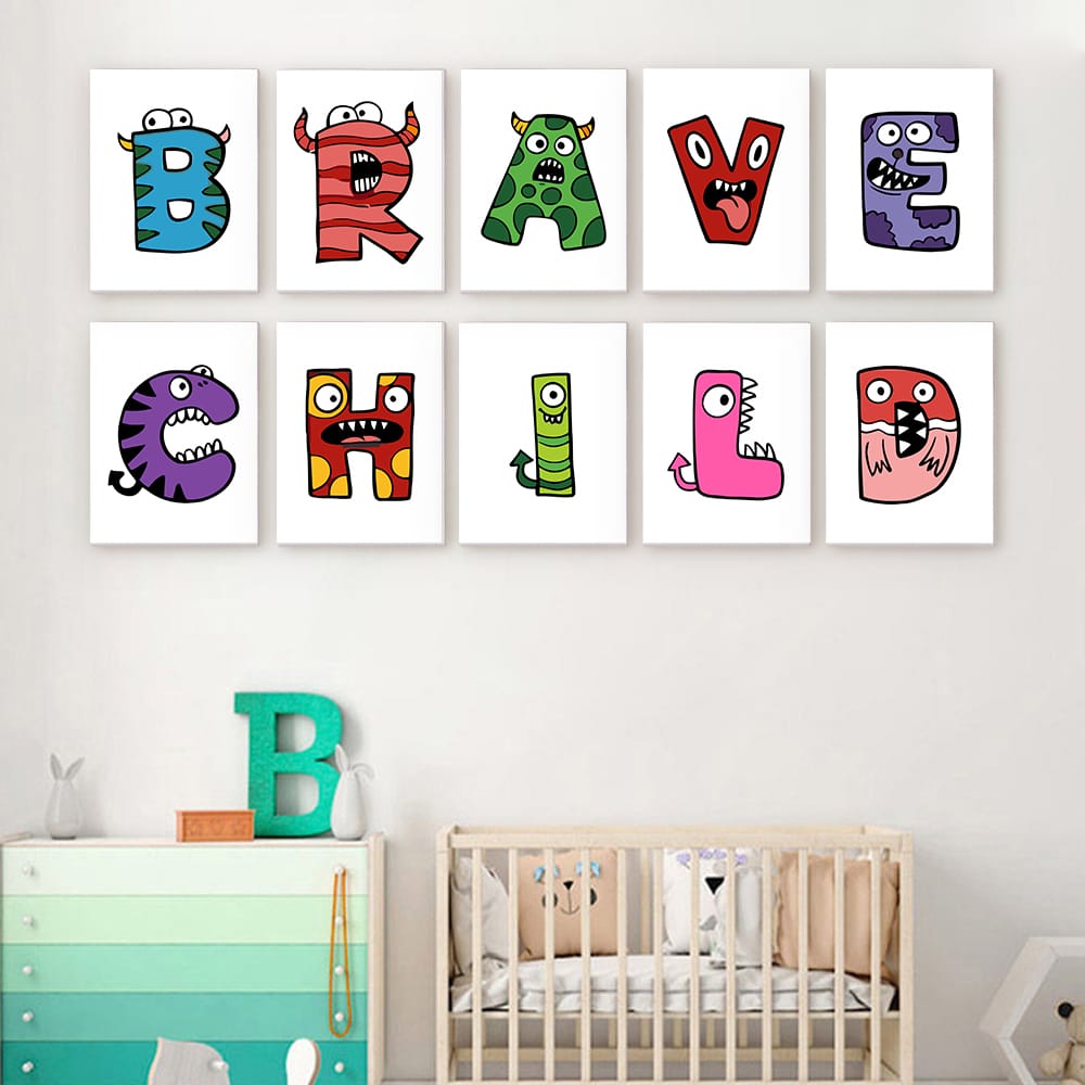 Paint by Numbers – Alphabet Painting Kit | A to Z Monster Letters