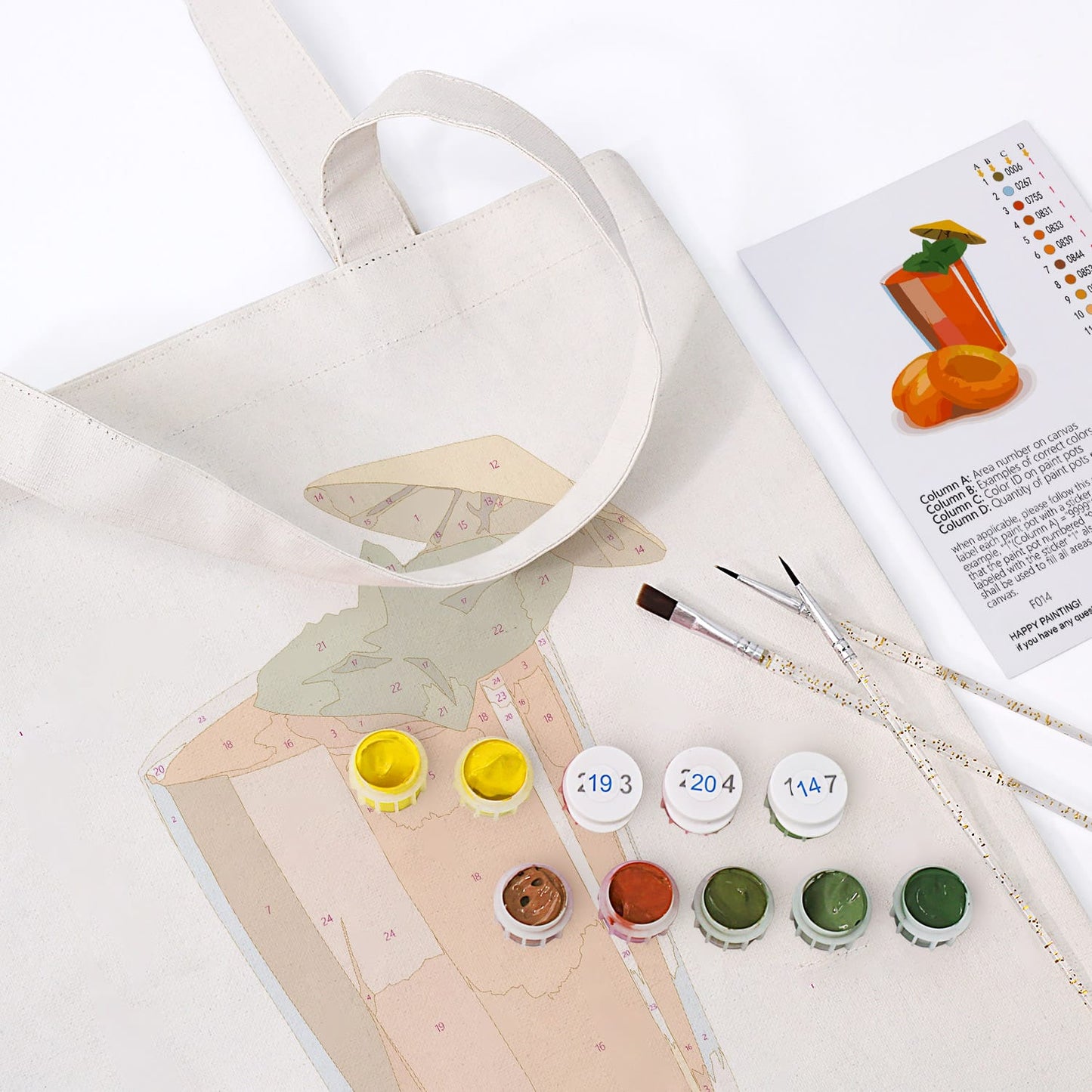 Paint by Numbers – DIY Totebag | Apricot Juice