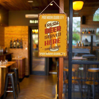 Paint by Numbers – Vintage Metal Bar Art | Fresh Beer Served Here