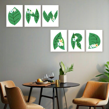Paint by Numbers – Alphabet Painting Kit | A to Z Leafy Green Letters