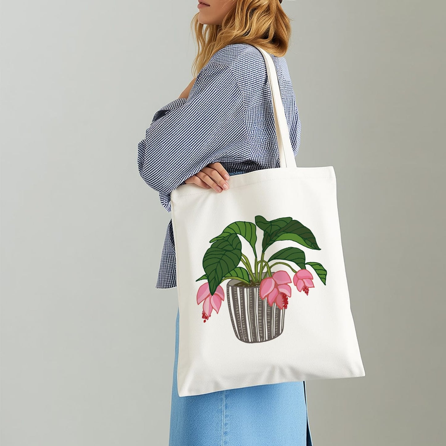 Paint by Numbers – DIY Totebag | Pink Bellflower