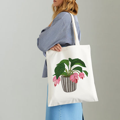 Paint by Numbers – DIY Totebag | Pink Bellflower