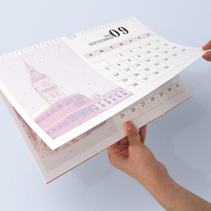 Paint by Numbers - 2026 Wall Calendar - World Landmarks Edition