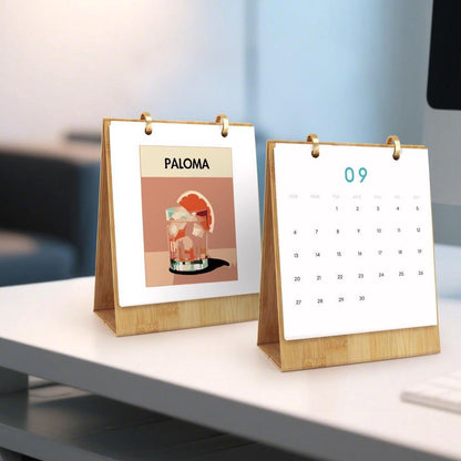 Paint by Numbers - 2026 Desk Calendar - Classic Cocktails