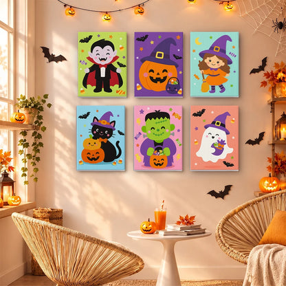 Paint by Numbers – 6 Mini Paintings | Colorful Costume Kids Set
