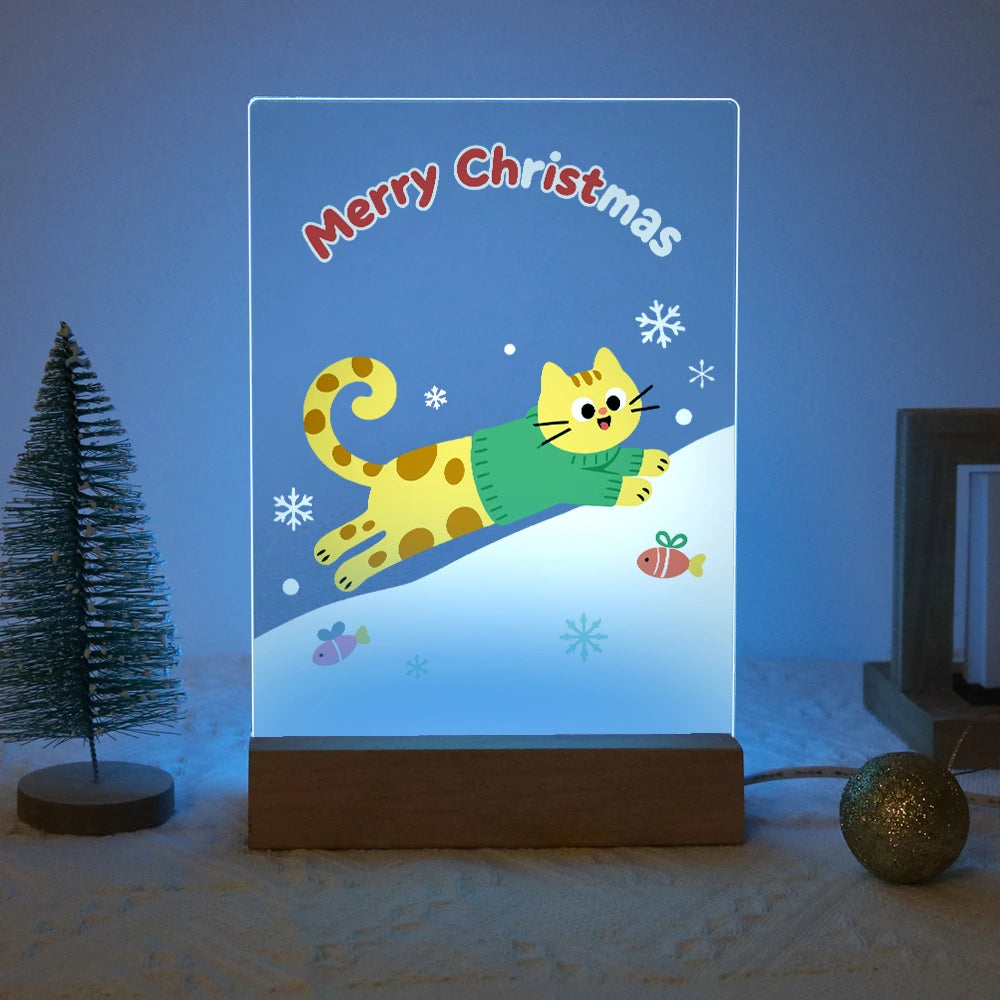 Paint by Numbers - Christmas Light | Cat Sledding down the Hill