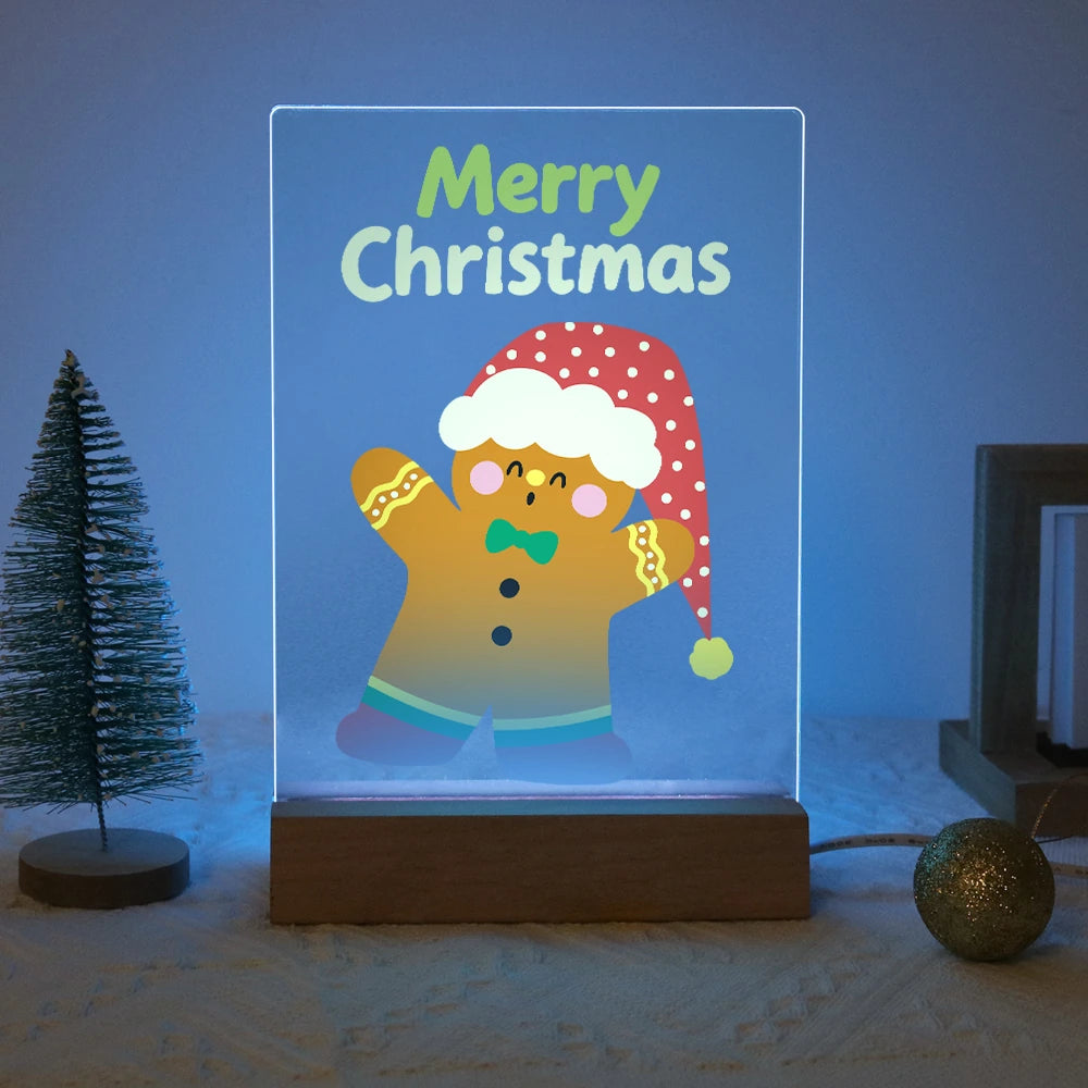 Paint by Numbers - Christmas Light | Gingerbread Man in a Santa Hat