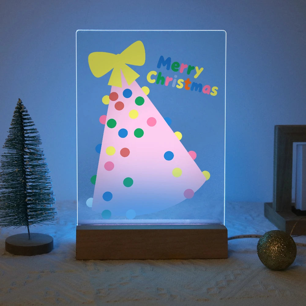 
Paint by Numbers - Christmas Light | Pink Party Hat Tree
