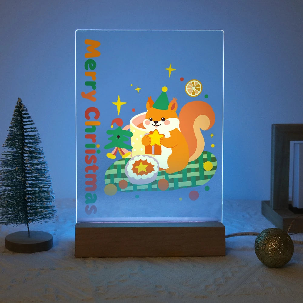 Paint by Numbers - Christmas Light | Squirrel with Christmas Cake