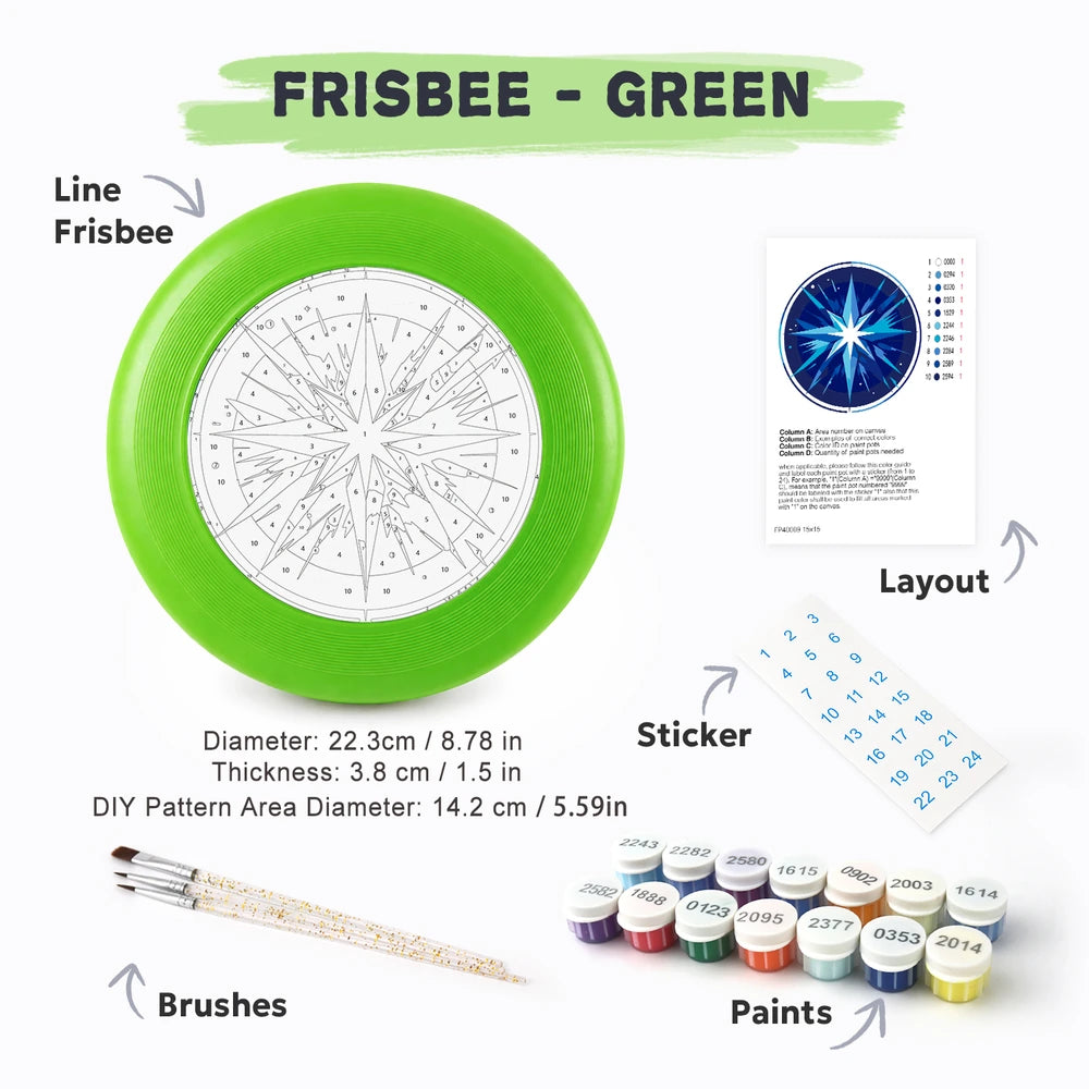 Paint by Numbers - Frisbee | Blue Compass Star