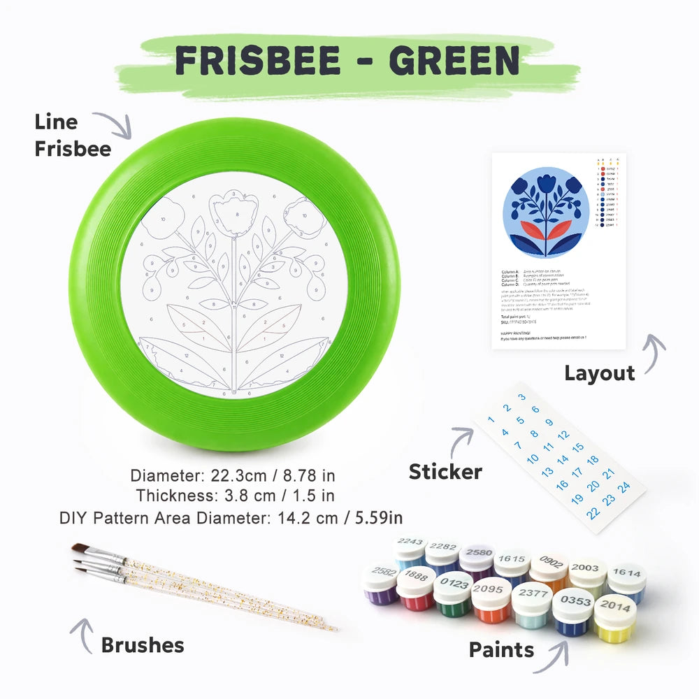 Paint by Numbers - Frisbee | Blue Folk Flowers