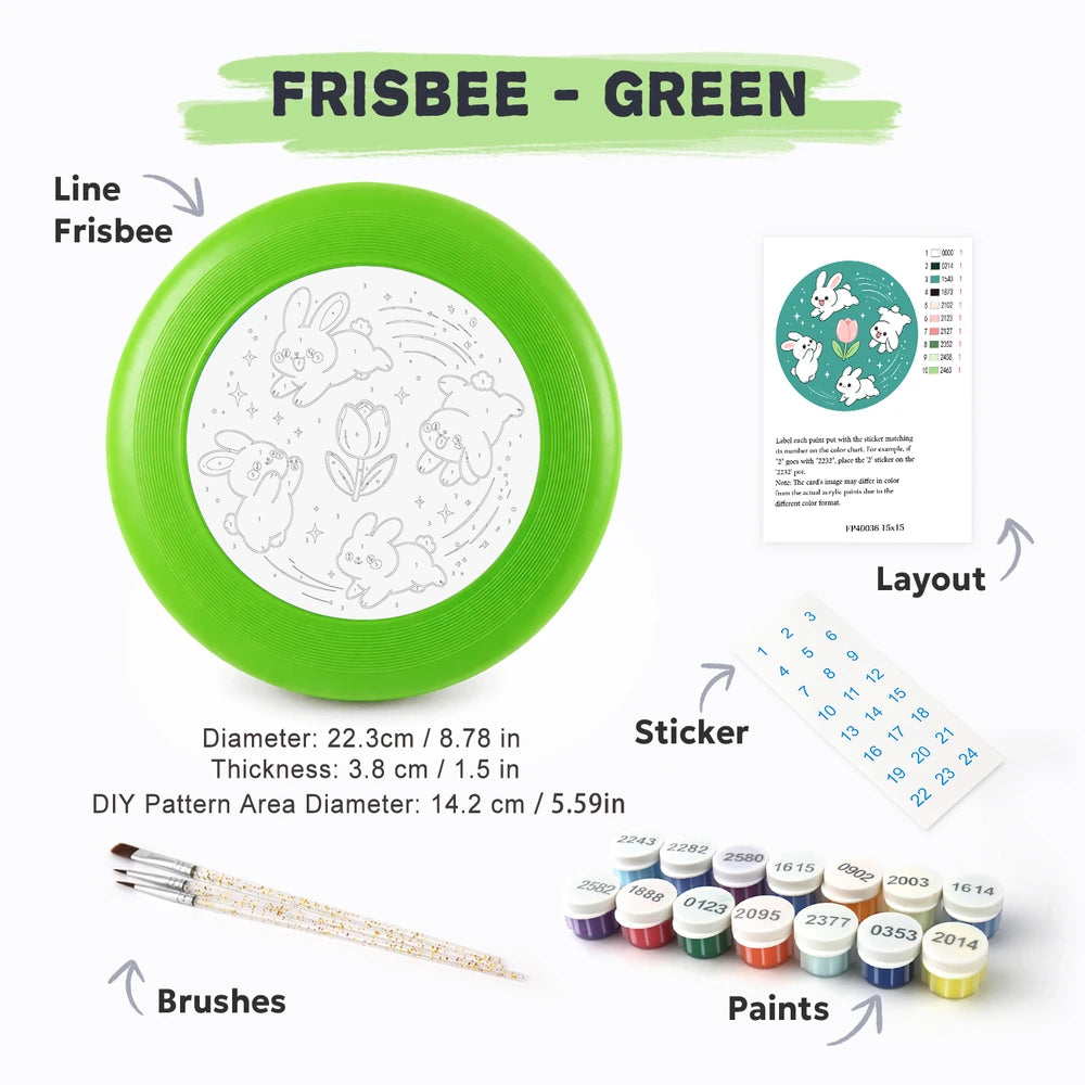 
Paint by Numbers - Frisbee | Bunnies and Tulips