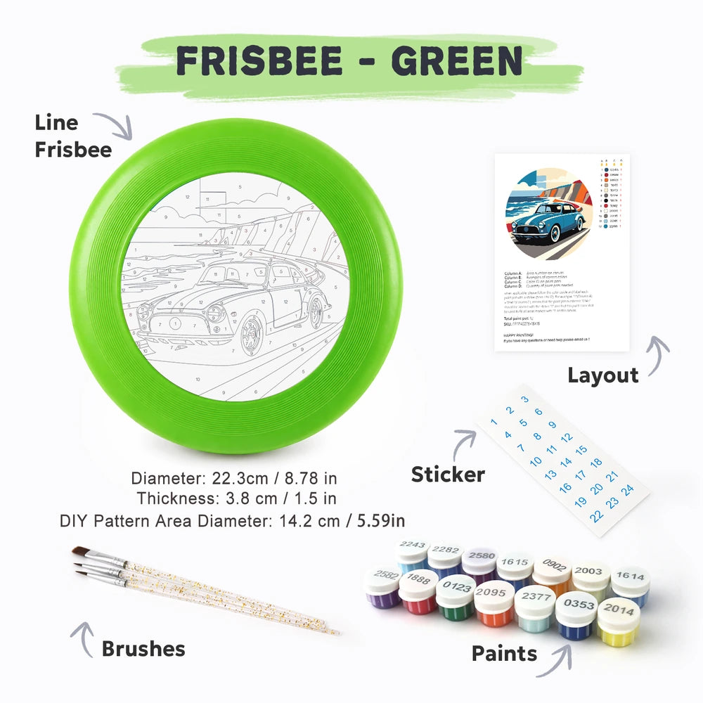 Paint by Numbers - Frisbee | Classic Car by the Sea