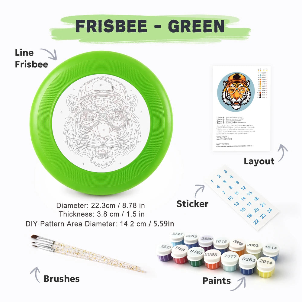 Paint by Numbers - Frisbee | Cool Tiger in a Cap