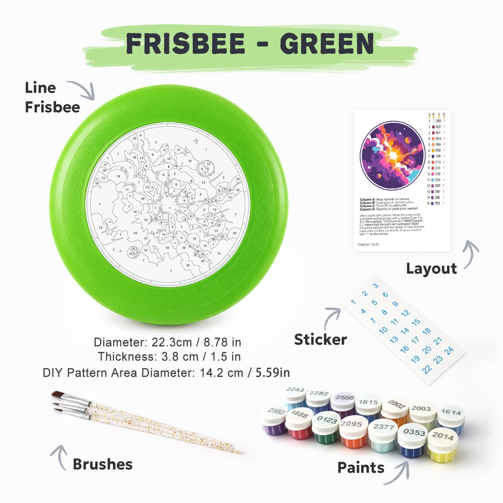 
Paint by Numbers - Frisbee | Cosmic Nebula