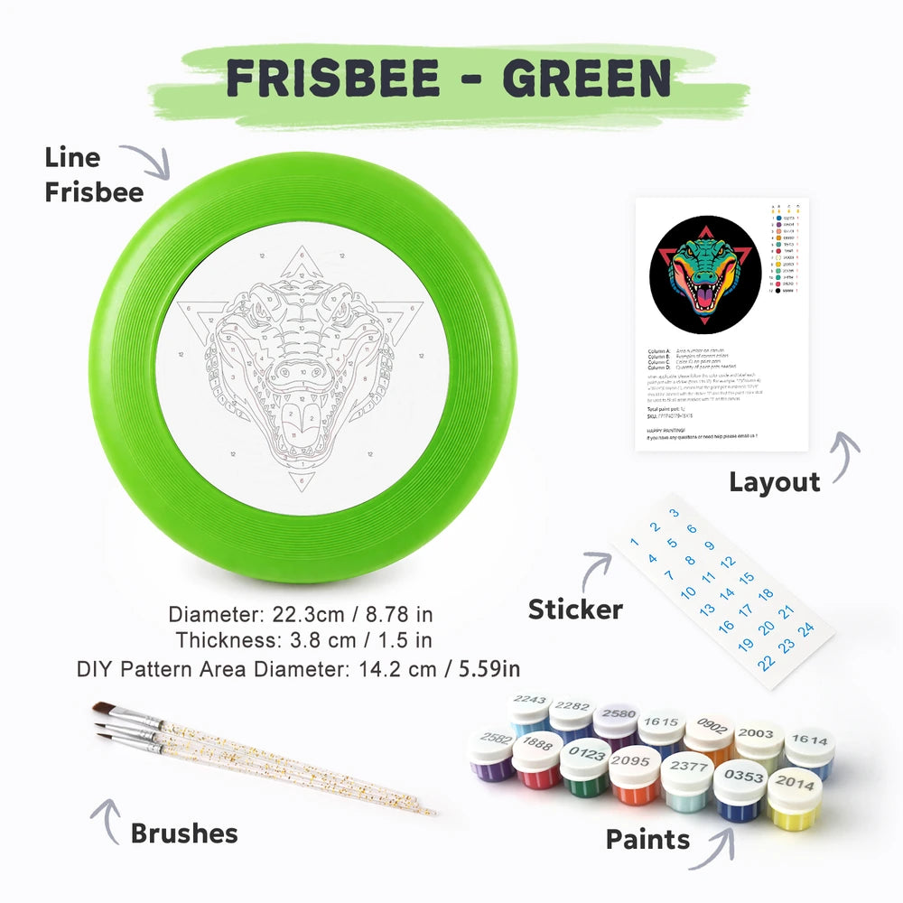 Paint by Numbers - Frisbee | Crocodile Emblem
