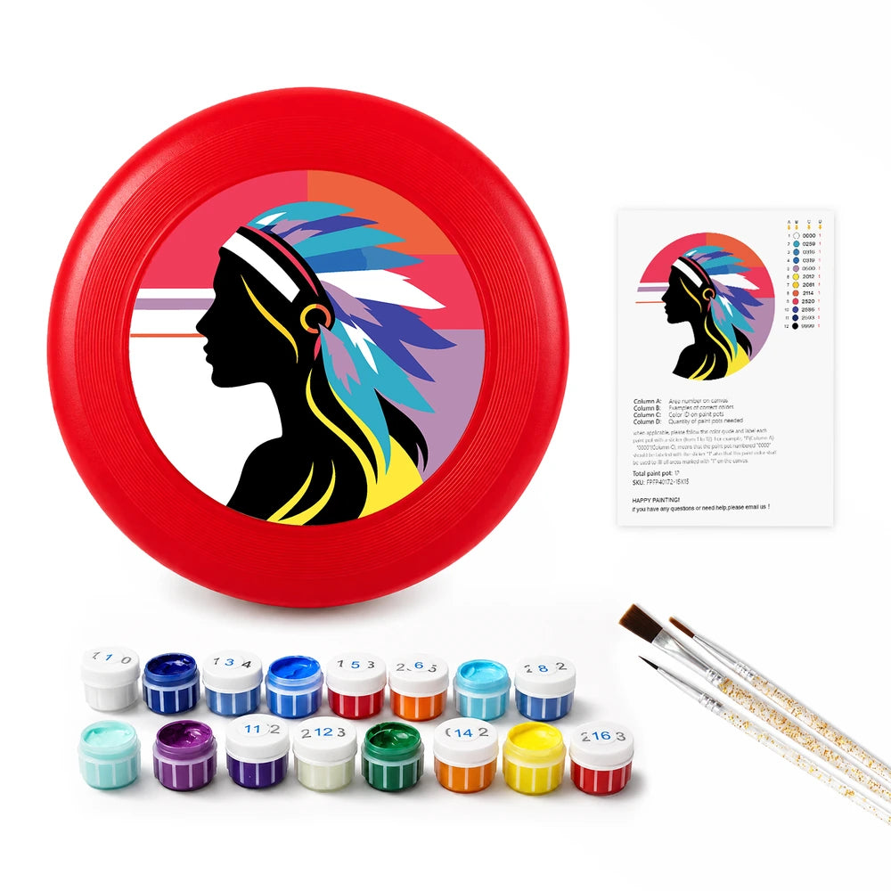 Paint by Numbers - Frisbee | Feather Headdress Portrait
