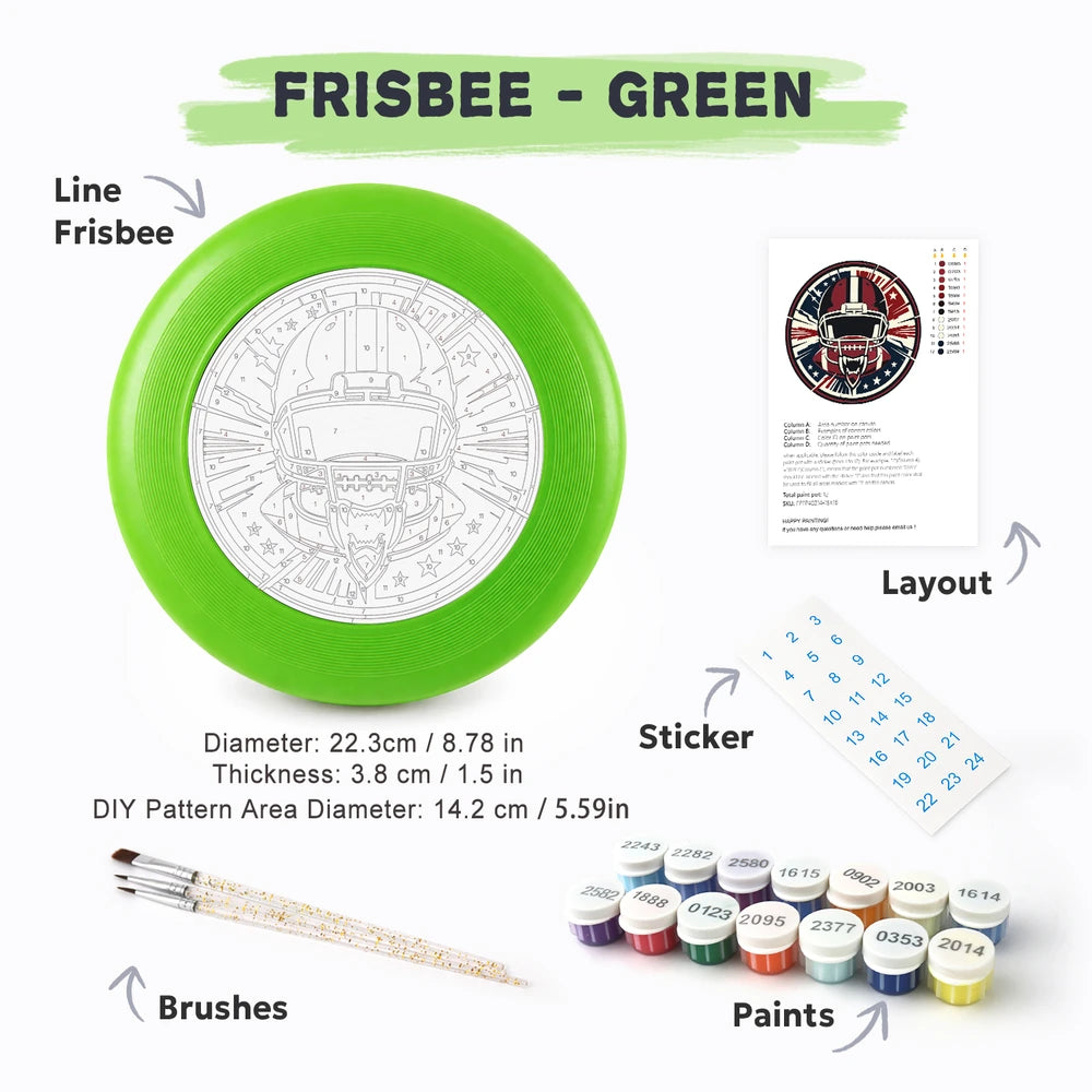 
Paint by Numbers - Frisbee | Football Helmet Crest