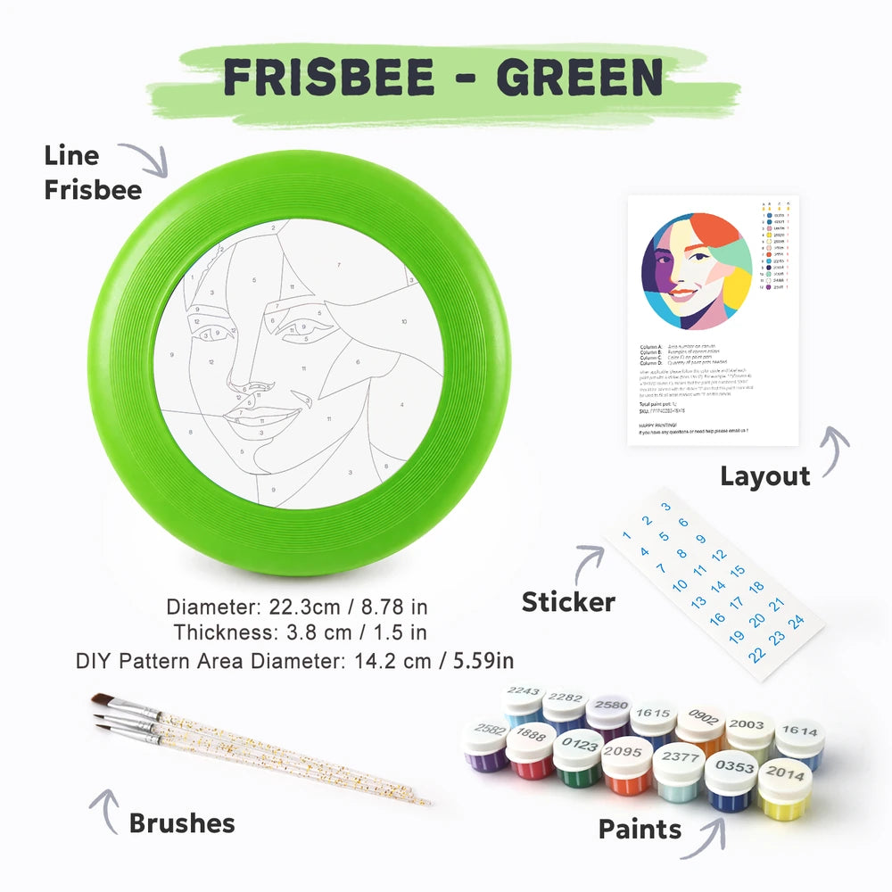 Paint by Numbers - Frisbee | Geometric Woman Portrait