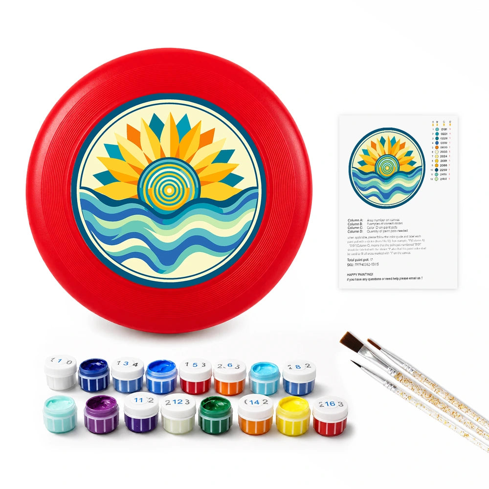
Paint by Numbers - Frisbee | Golden Sun and Waves