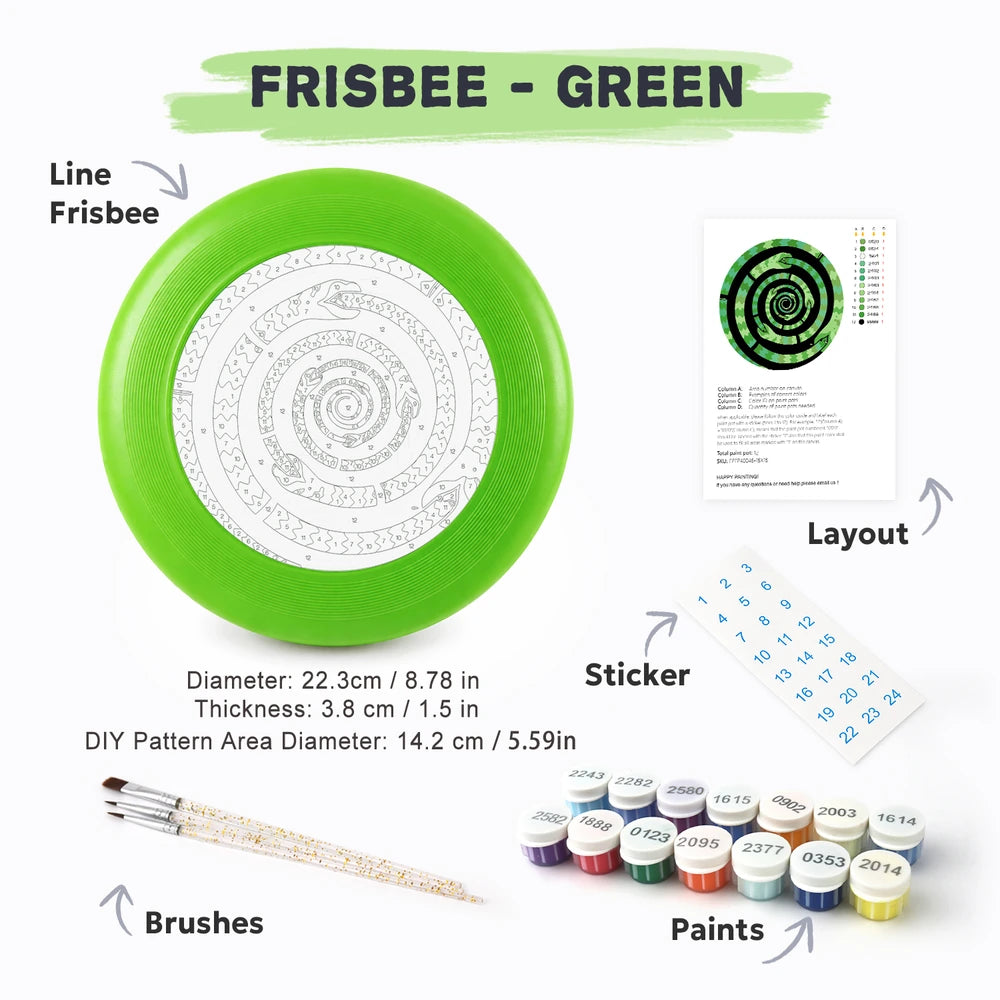 
Paint by Numbers - Frisbee | Green Spiral Maze