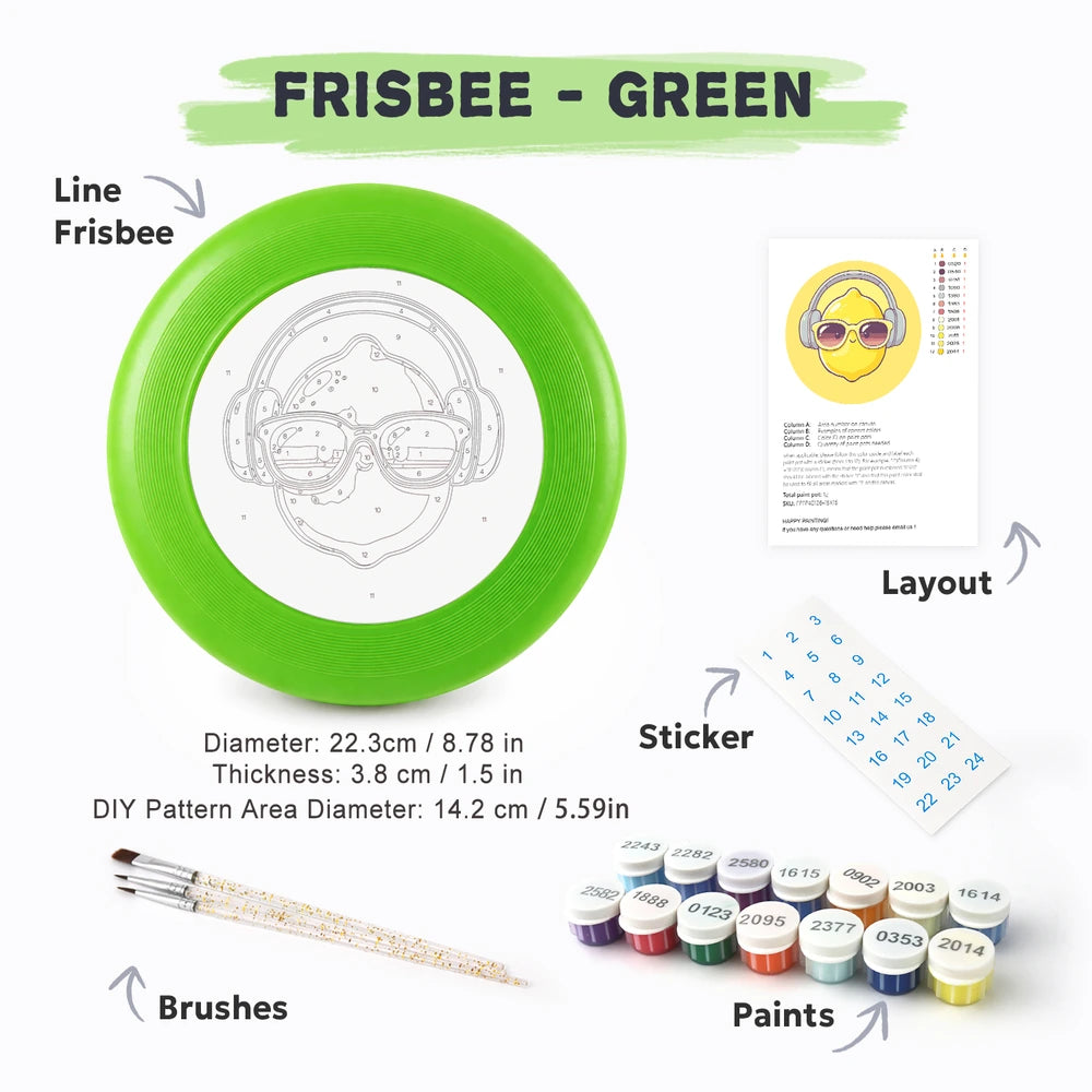 Paint by Numbers - Frisbee | Lemon with Headphones